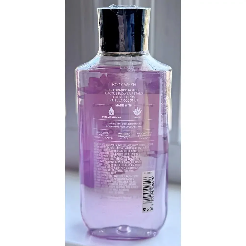 Bath & Body Works Cactus Blossom 10oz Shower Gel Body Wash with Aloe B5 x3